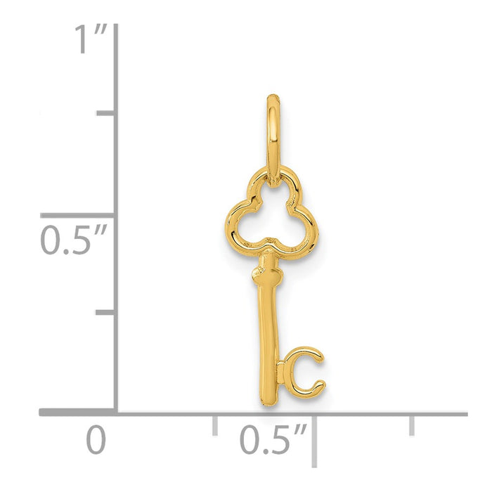 Million Charms 14K Yellow Gold Themed C Key Charm