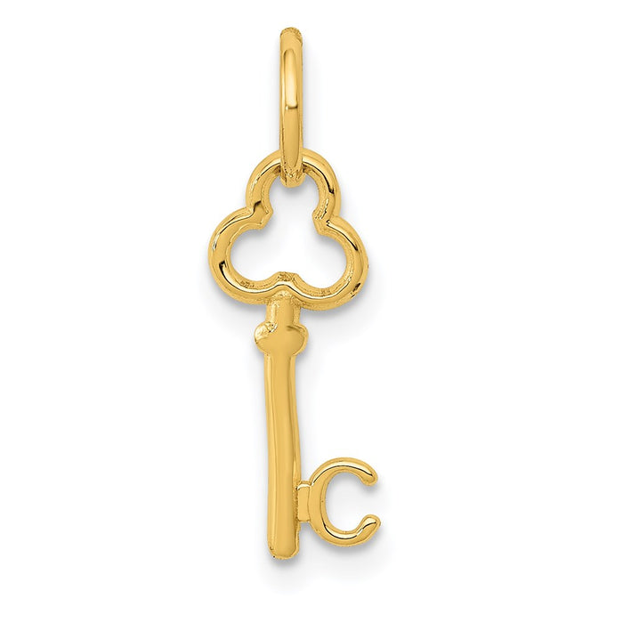 Million Charms 14K Yellow Gold Themed C Key Charm