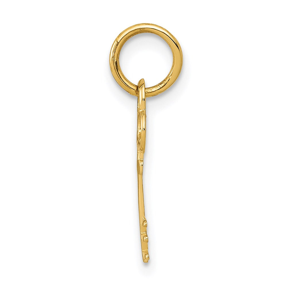 Million Charms 14K Yellow Gold Themed E Key Charm