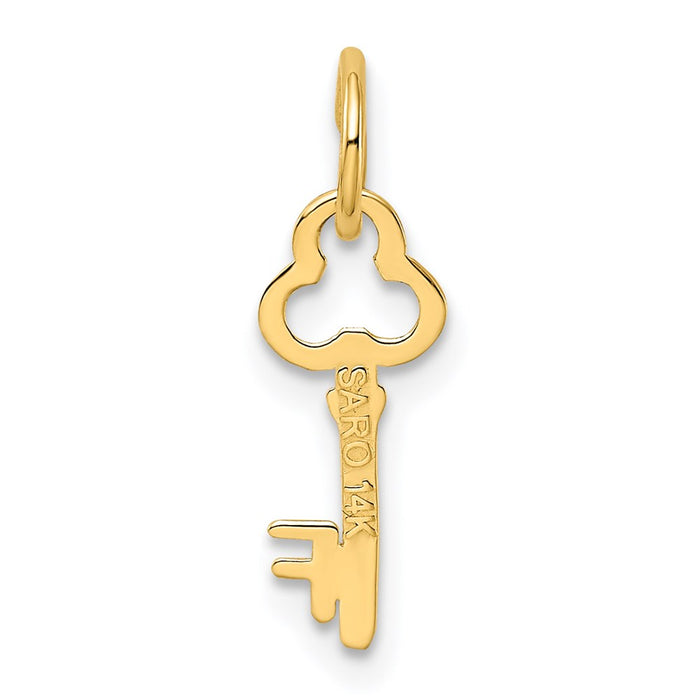 Million Charms 14K Yellow Gold Themed F Key Charm