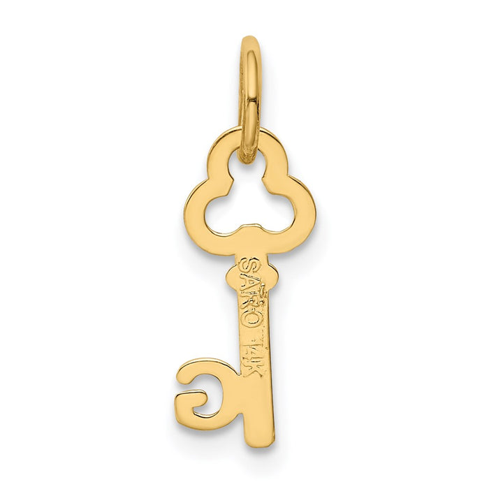 Million Charms 14K Yellow Gold Themed Alphabet Letter Initial G Key Charm