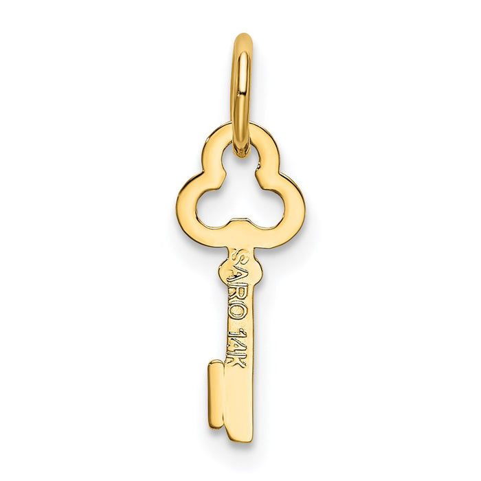 Million Charms 14K Yellow Gold Themed I Key Charm