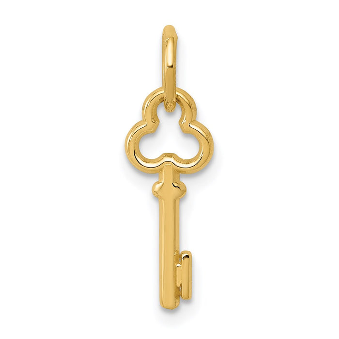 Million Charms 14K Yellow Gold Themed I Key Charm