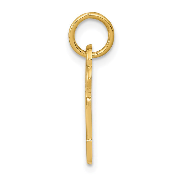 Million Charms 14K Yellow Gold Themed J Key Charm