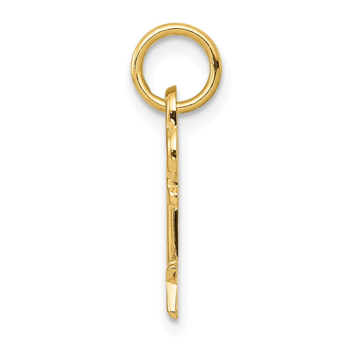 Million Charms 14K Yellow Gold Themed K Key Charm