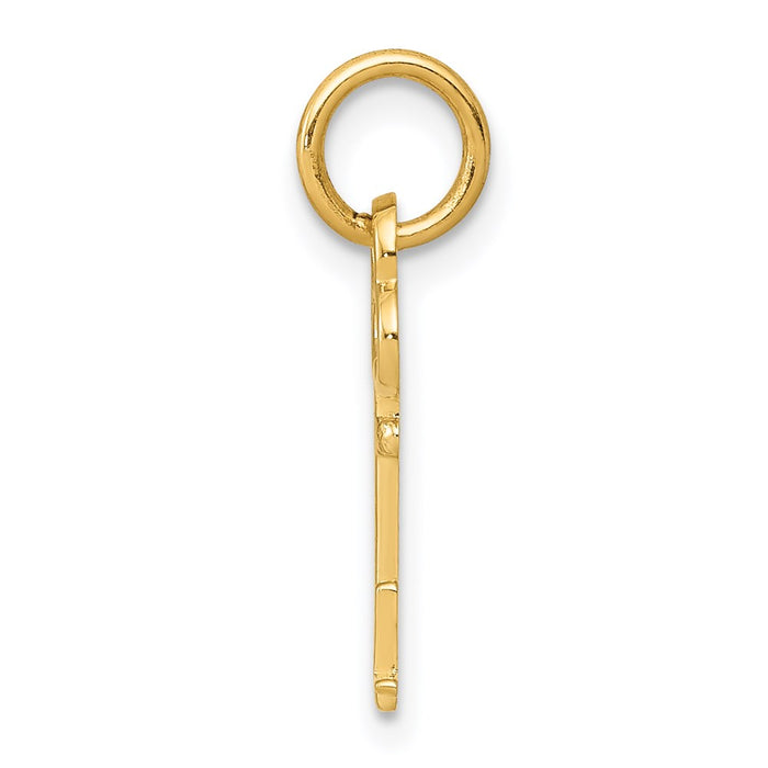 Million Charms 14K Yellow Gold Themed L Key Charm