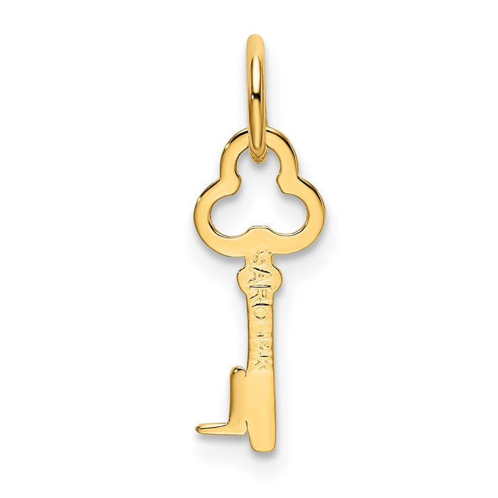 Million Charms 14K Yellow Gold Themed L Key Charm