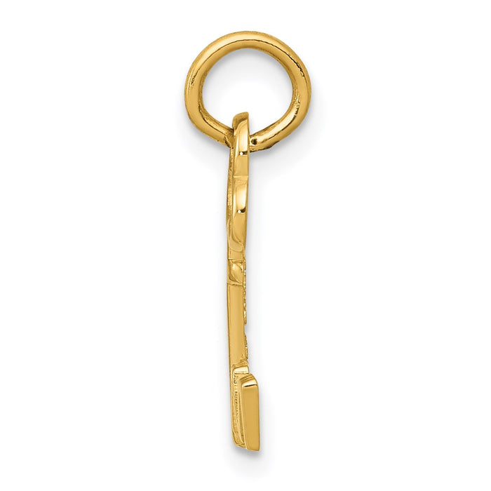 Million Charms 14K Yellow Gold Themed M Key Charm