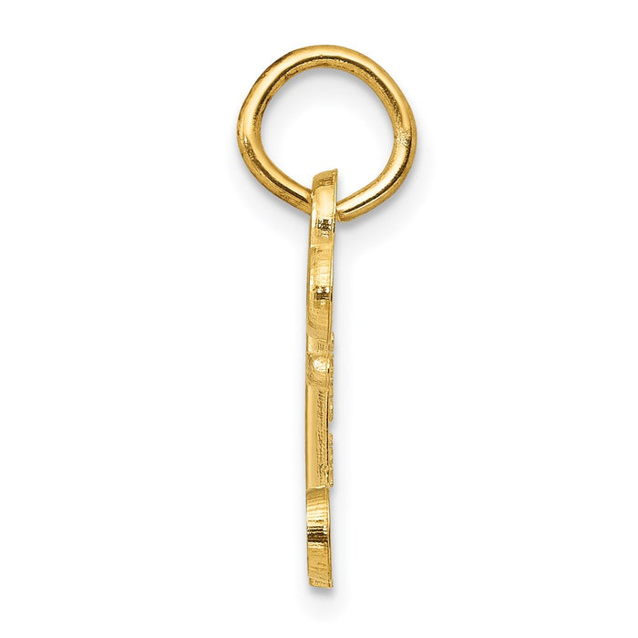 Million Charms 14K Yellow Gold Themed O Key Charm