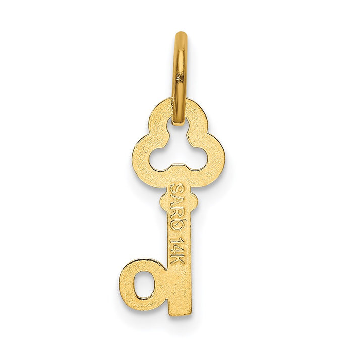 Million Charms 14K Yellow Gold Themed O Key Charm