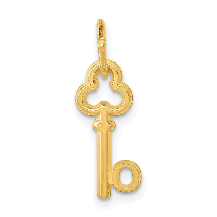 Million Charms 14K Yellow Gold Themed O Key Charm