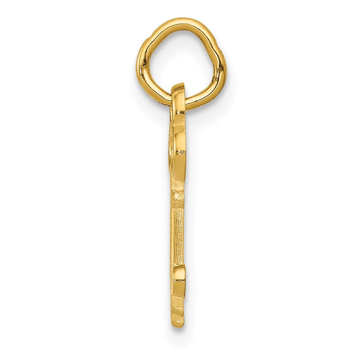 Million Charms 14K Yellow Gold Themed P Key Charm