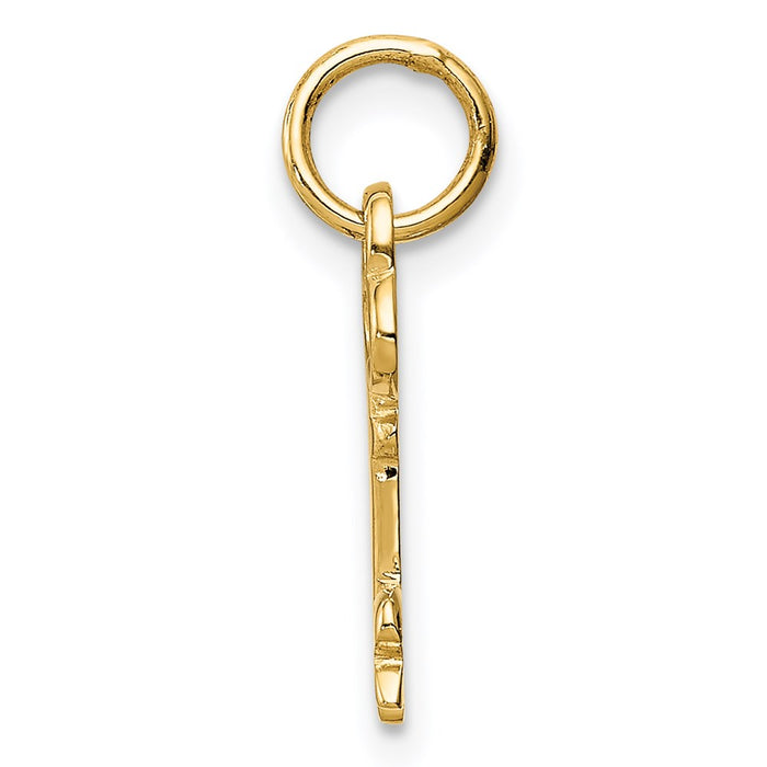 Million Charms 14K Yellow Gold Themed R Key Charm