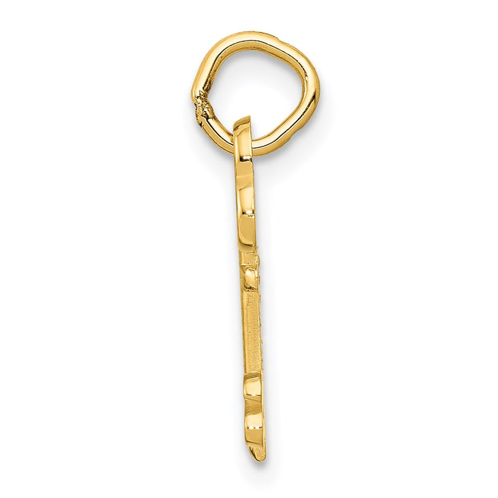 Million Charms 14K Yellow Gold Themed S Key Charm