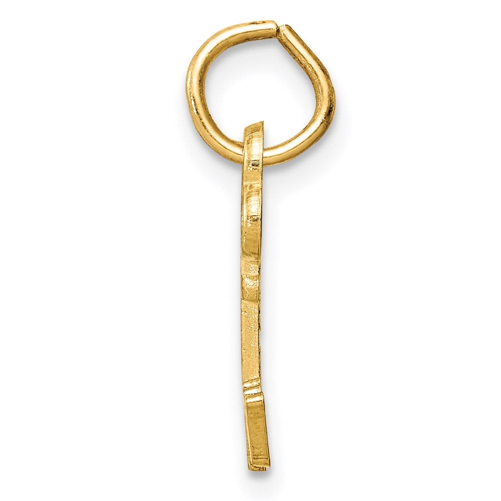 Million Charms 14K Yellow Gold Themed W Key Charm