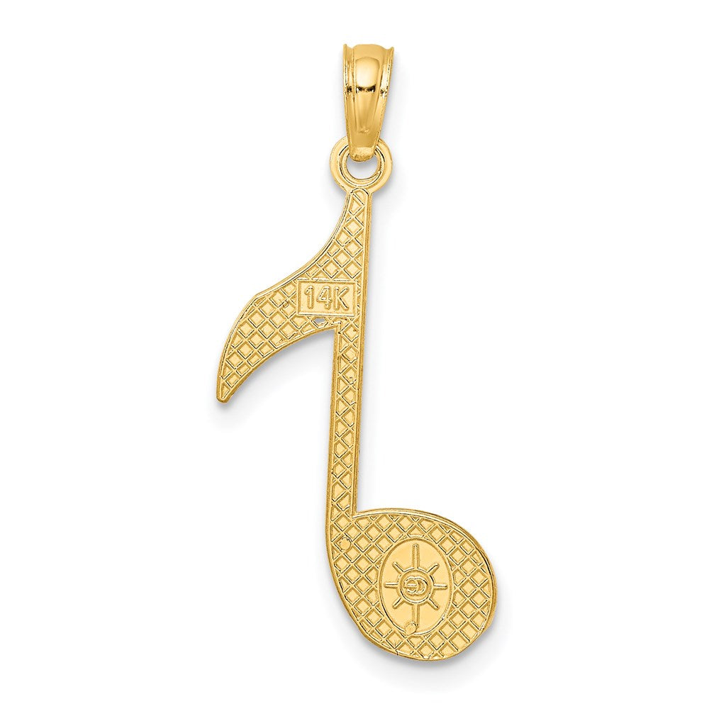 Million Charms 14K Yellow Gold Themed Music Note Charm