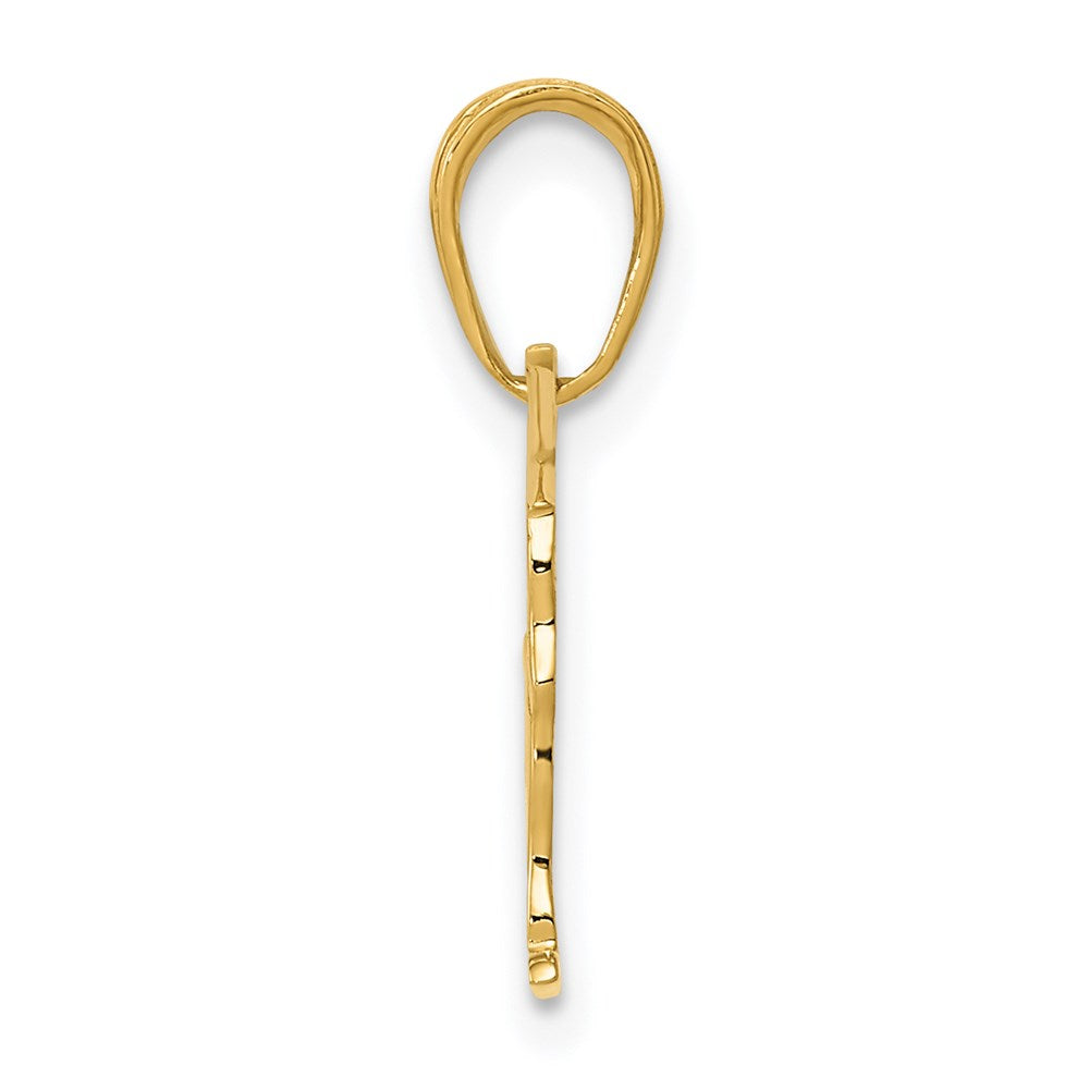 Million Charms 14K Yellow Gold Themed Gymnastics Pendant