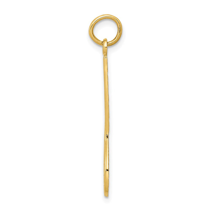 Million Charms 14K Yellow Gold Themed Lacrosse Charm