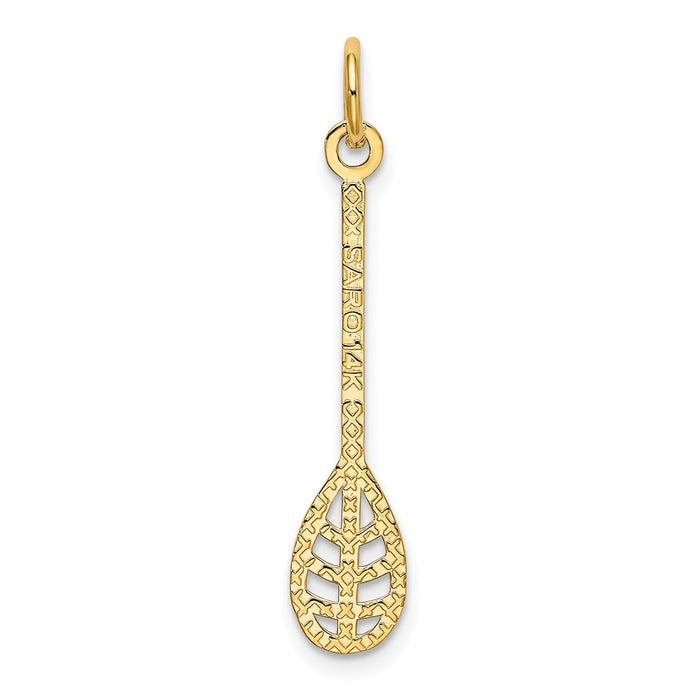 Million Charms 14K Yellow Gold Themed Lacrosse Charm