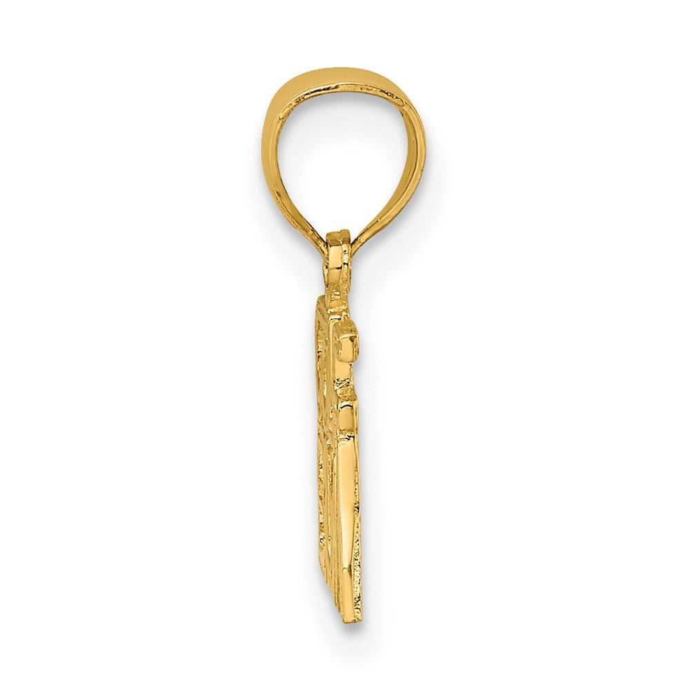 Million Charms 14K Yellow Gold Themed Sports Golf Bum Charm