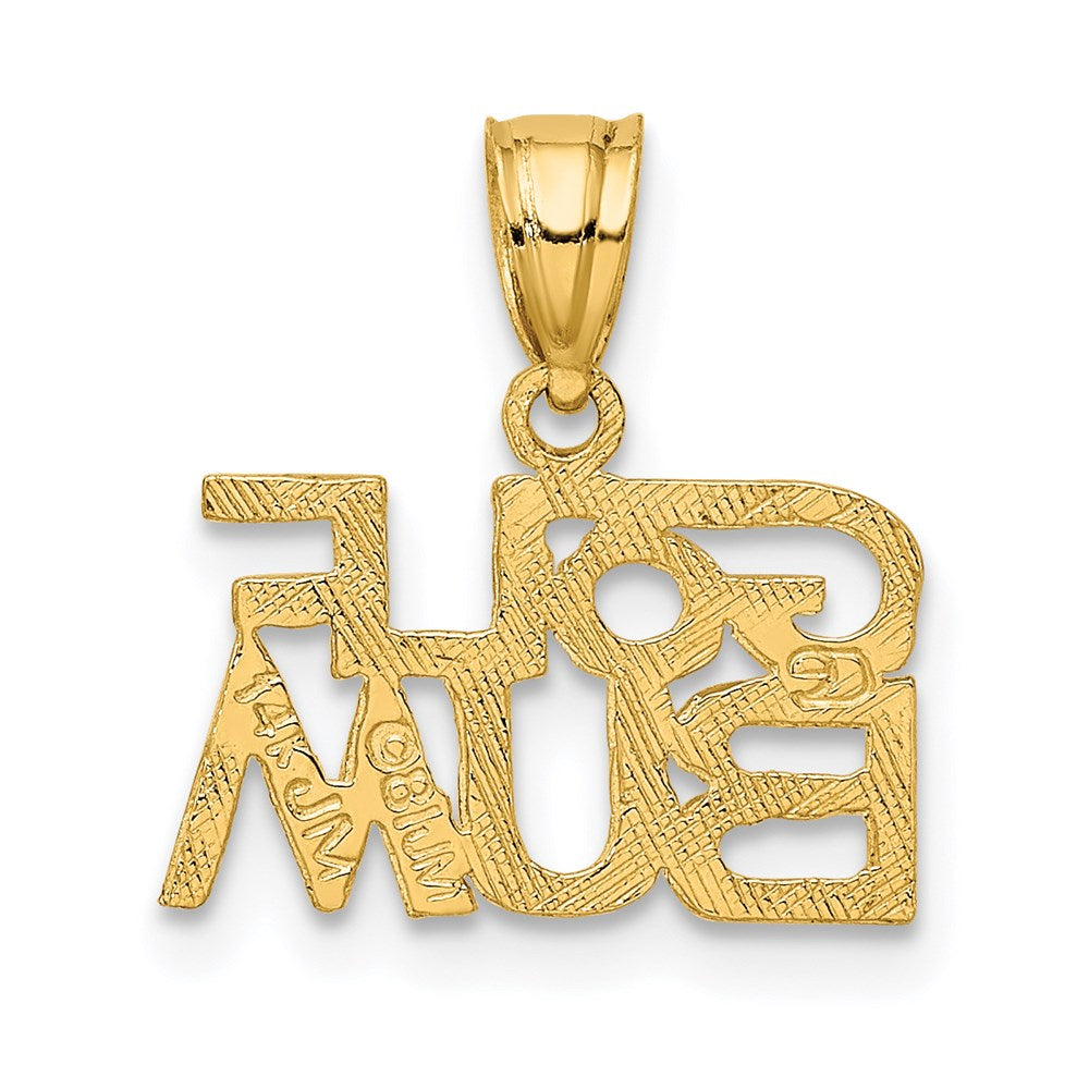 Million Charms 14K Yellow Gold Themed Sports Golf Bum Charm