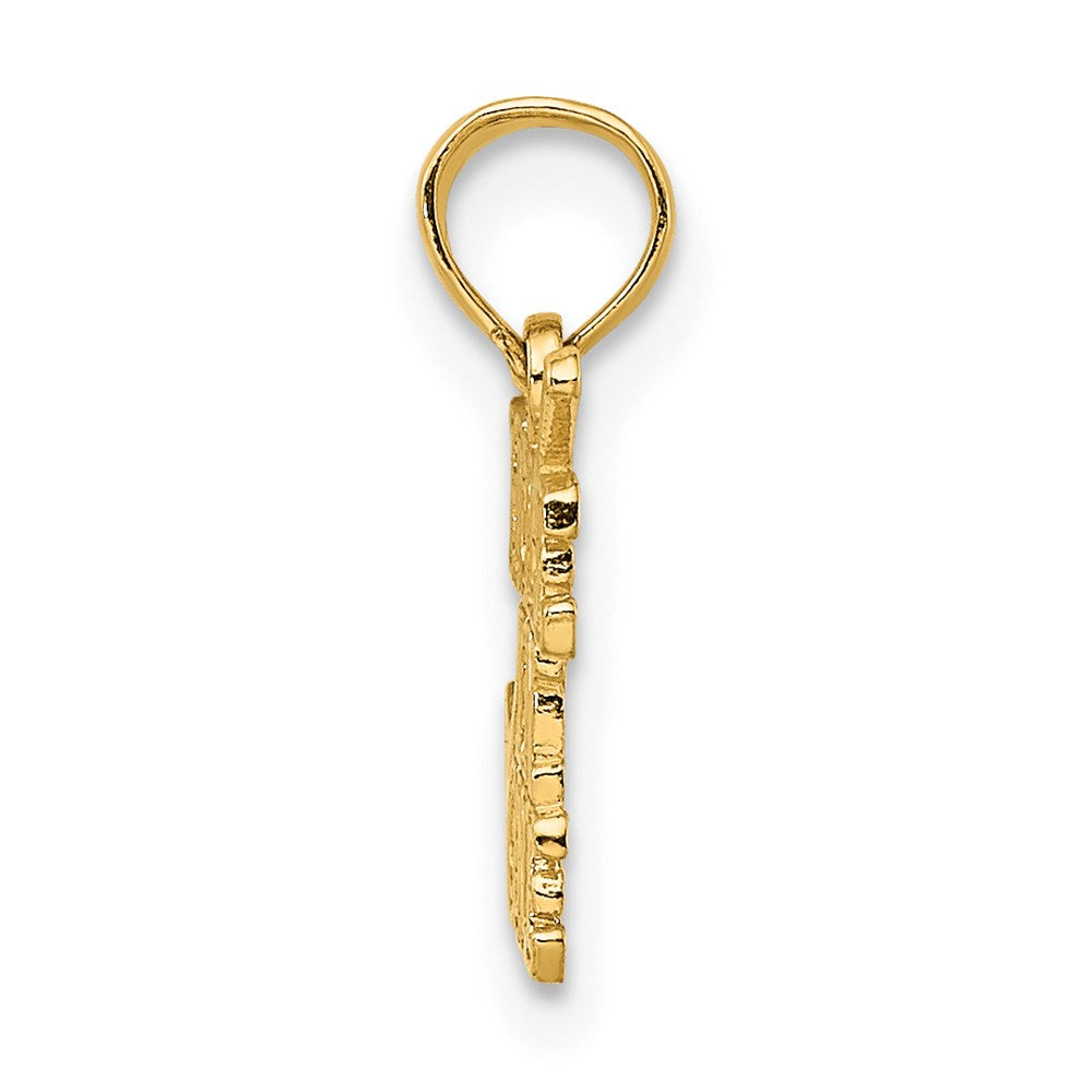 Million Charms 14K Yellow Gold Themed Hole In One With Sports Golf Club Charm