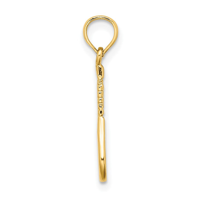 Million Charms 14K Yellow Gold Themed Sports Tennis Racquet Charm