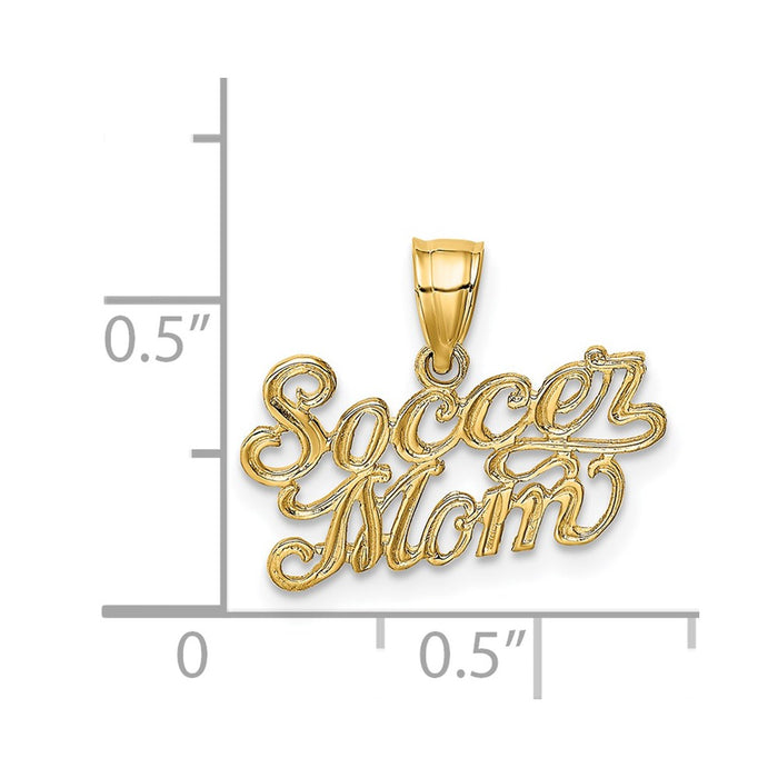 Million Charms 14K Yellow Gold Themed Sports Soccer Mom Charm
