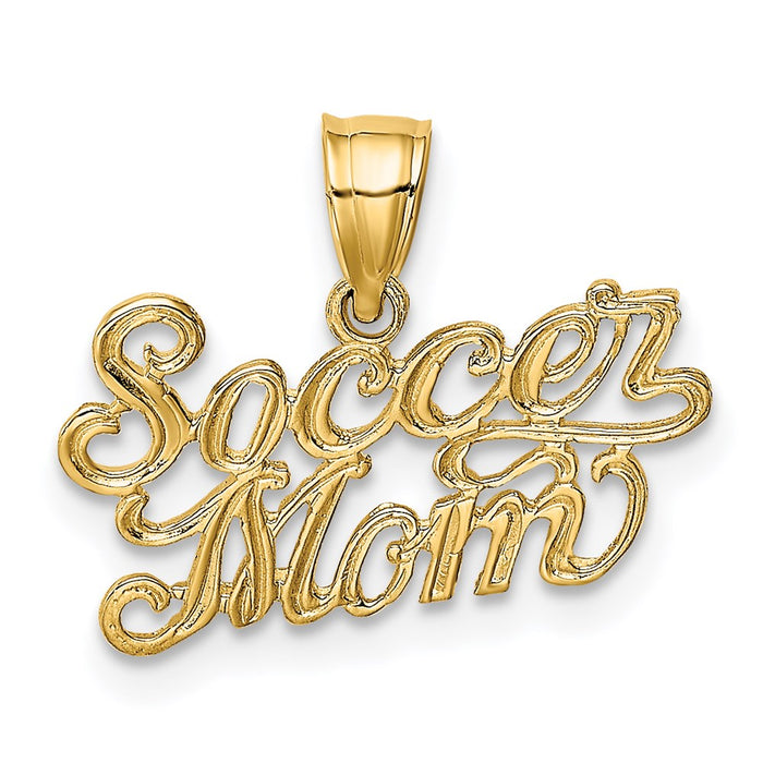 Million Charms 14K Yellow Gold Themed Sports Soccer Mom Charm
