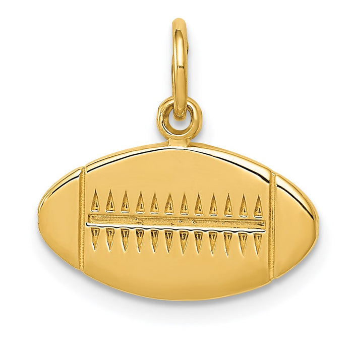 Million Charms 14K Yellow Gold Themed Sports Football Charm