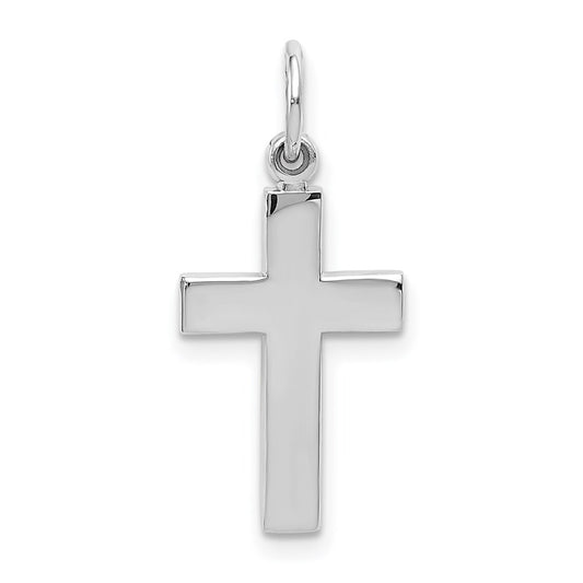 Million Charms 14K White Gold Themed Relgious Cross Pendant