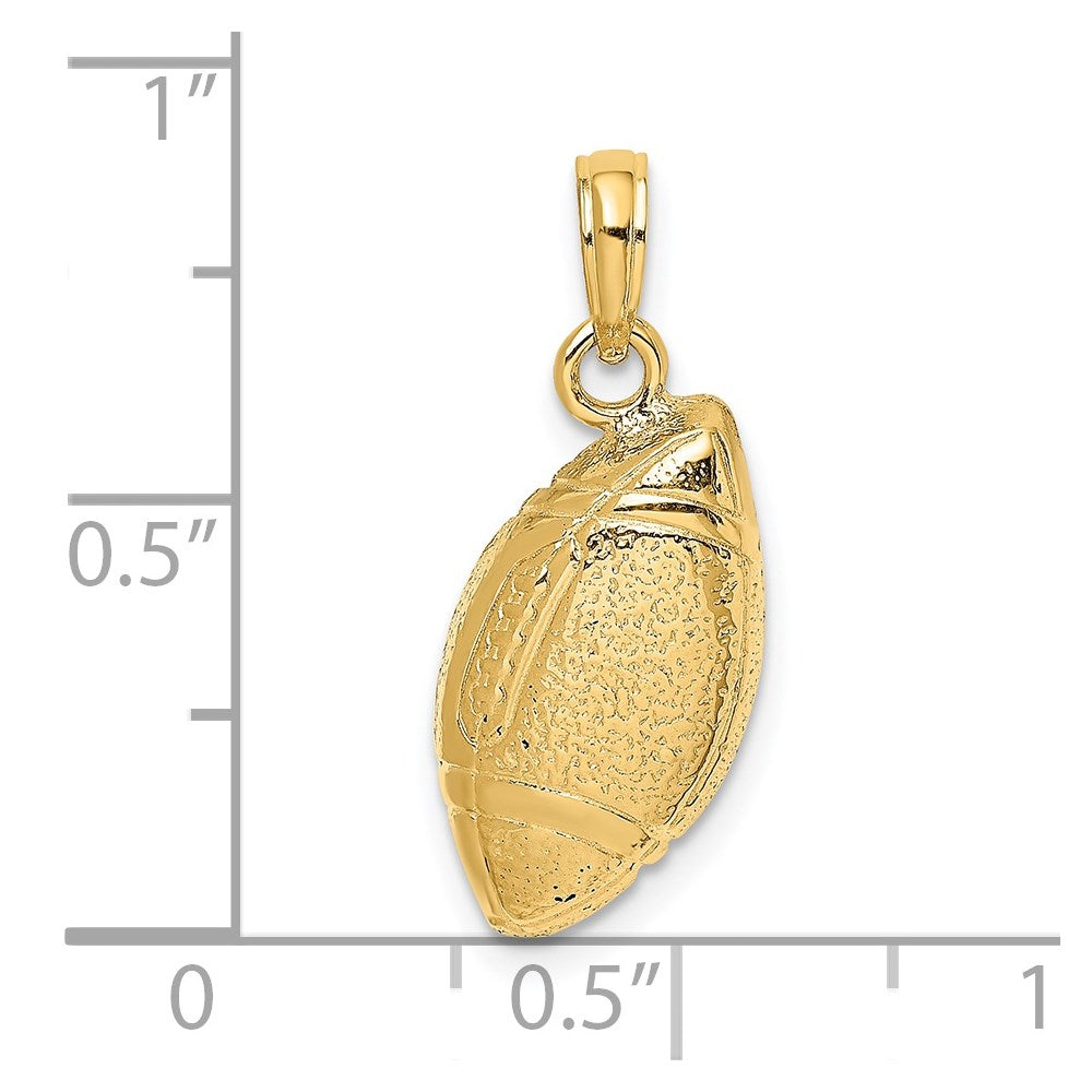 Million Charms 14K Yellow Gold Themed Sports Football Charm