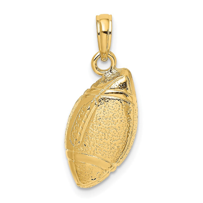 Million Charms 14K Yellow Gold Themed Sports Football Charm