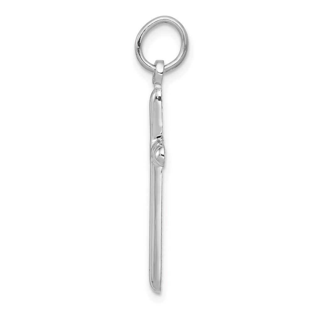 Million Charms 14K White Gold Themed Relgious Cross Pendant