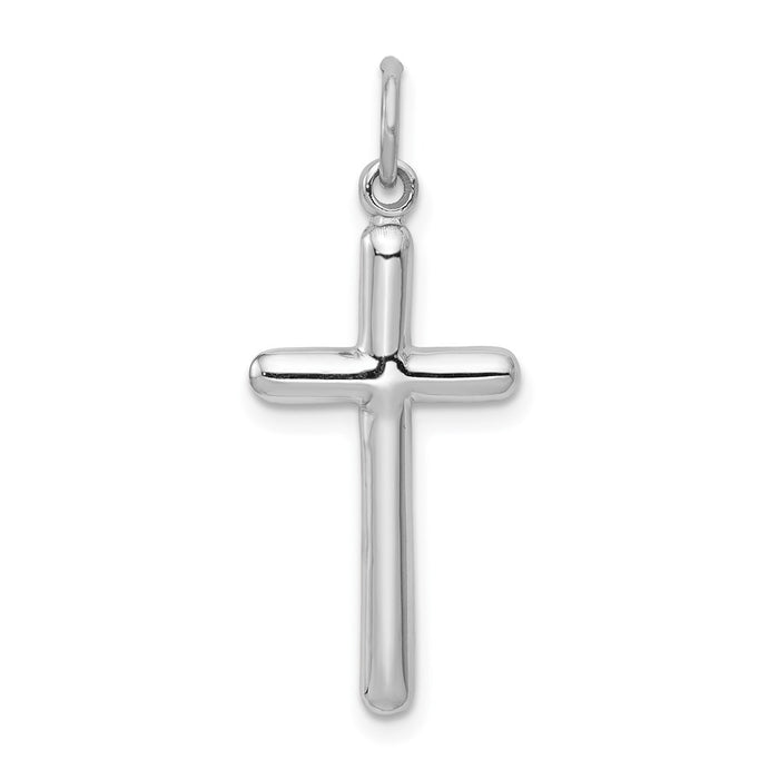 Million Charms 14K White Gold Themed Relgious Cross Pendant