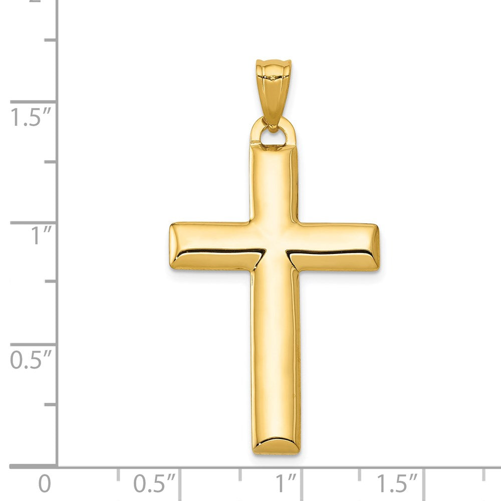 Million Charms 14K With Rhodium-plated Reversible Relgious Cross Pendant
