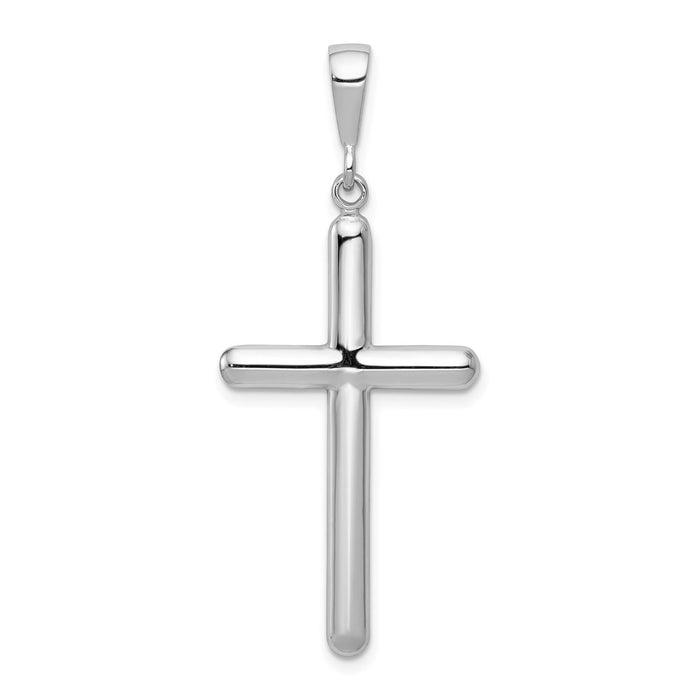 Million Charms 14K White Gold Themed Relgious Cross Pendant