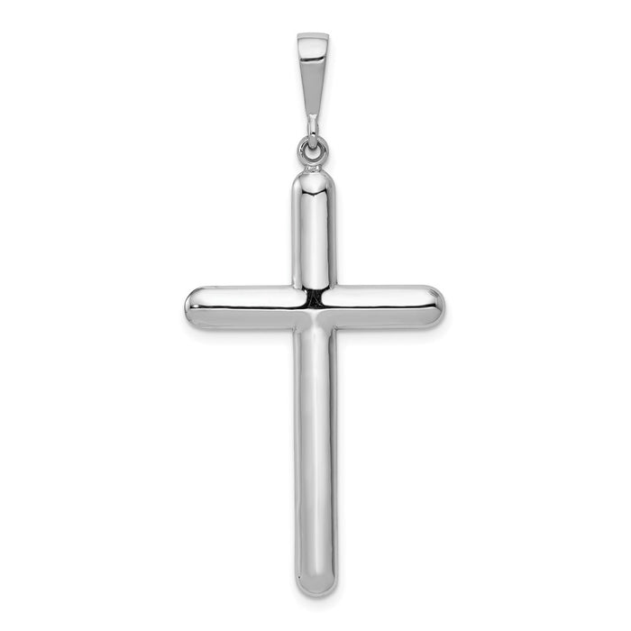 Million Charms 14K White Gold Themed Relgious Cross Pendant