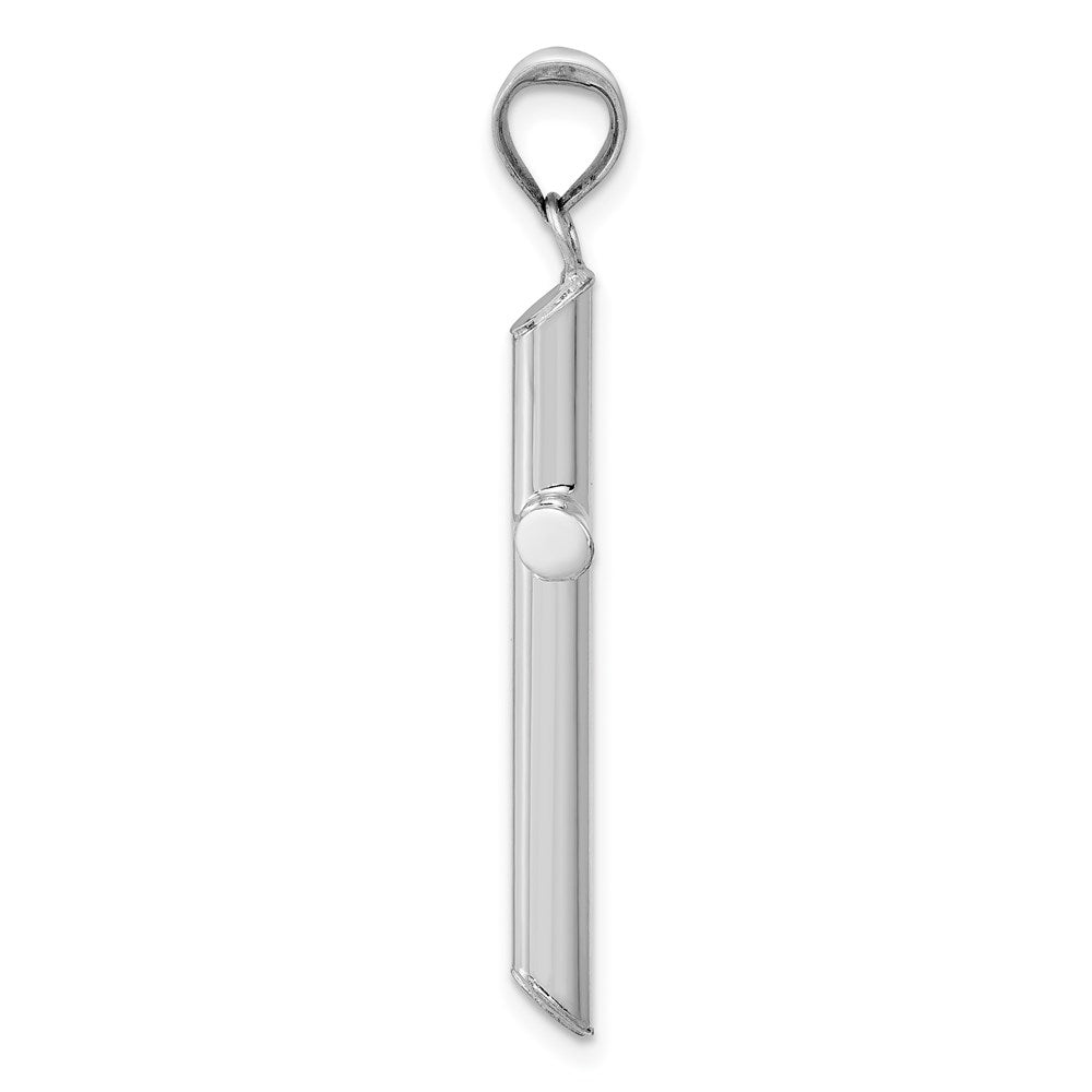 Million Charms 14K White Gold Themed Hollow Relgious Cross Pendant