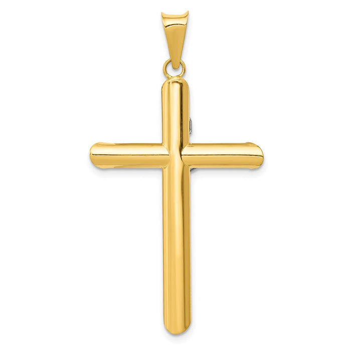 Million Charms 14K Two-Tone & Rhodium-plated Inri Relgious Crucifix Pendant