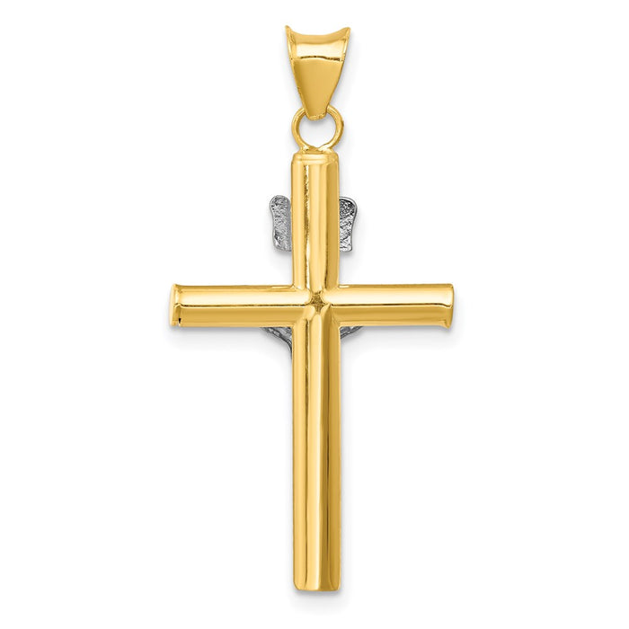 Million Charms 14K Two-Tone Inri Relgious Crucifix Pendant