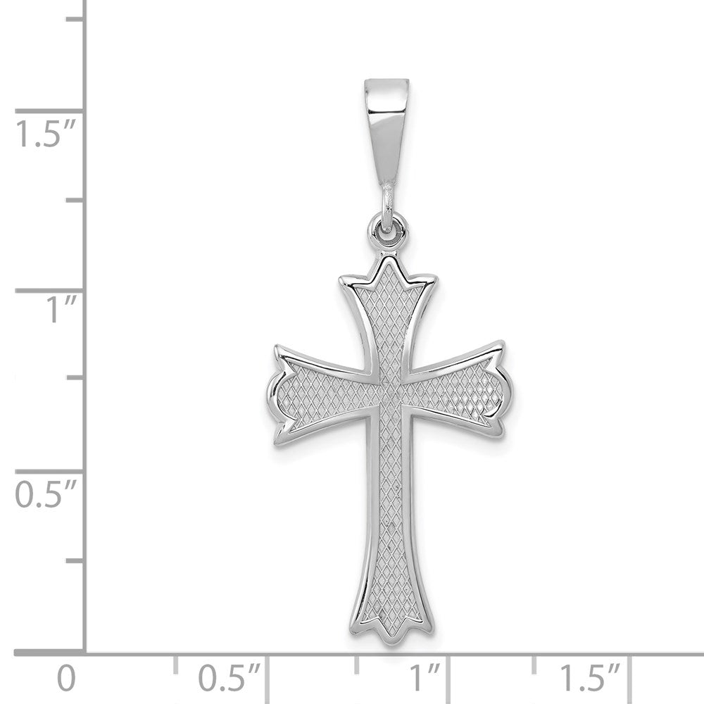 Million Charms 14K White Gold Themed Relgious Cross Pendant