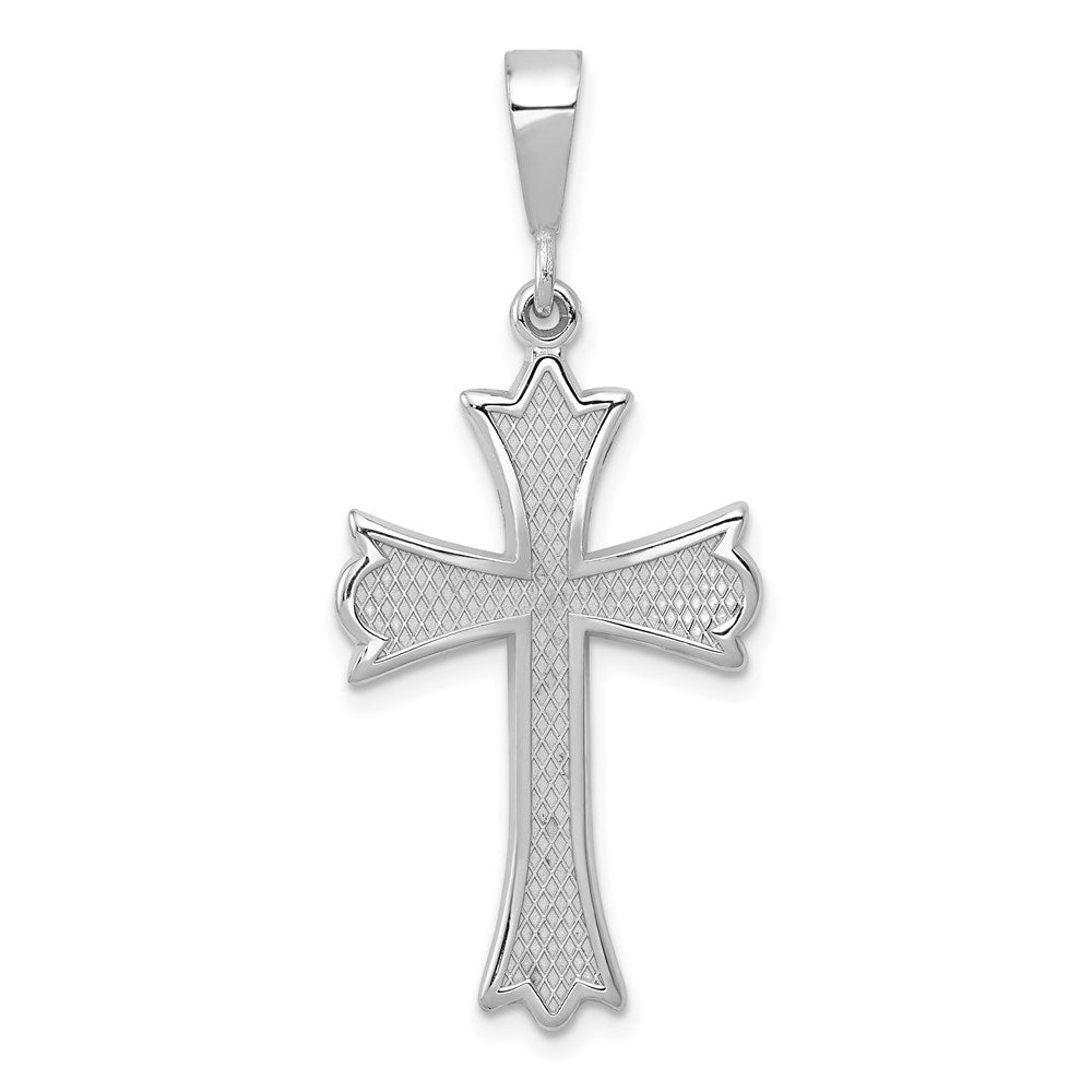 Million Charms 14K White Gold Themed Relgious Cross Pendant