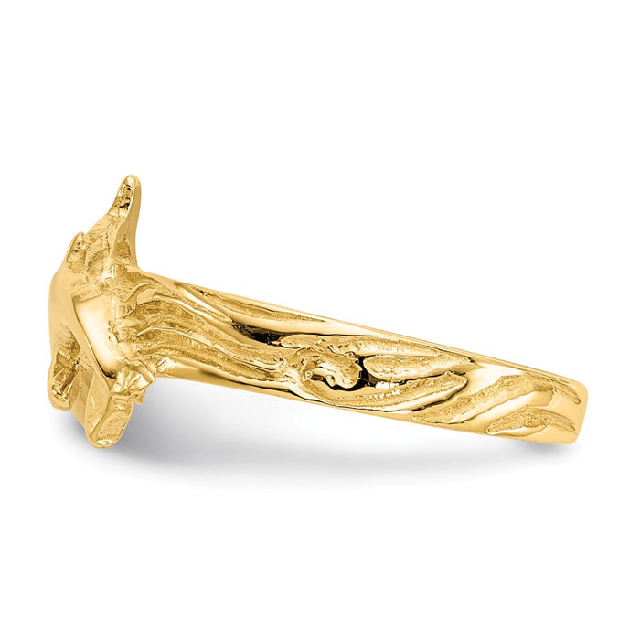 14k Yellow Gold Dolphin Toe Ring