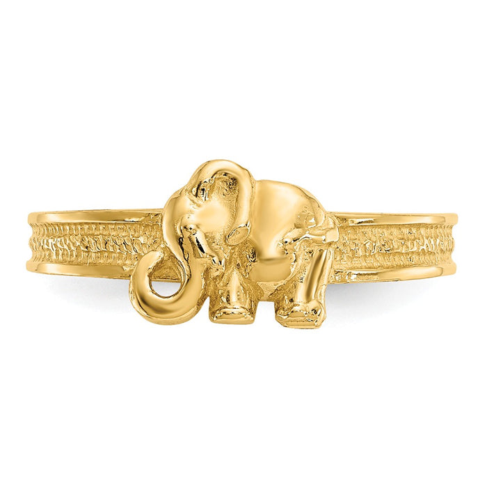 14k Yellow Gold Elephant Toe Ring