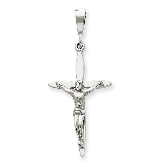 Million Charms 14K White Gold Themed Passion Relgious Crucifix Pendant