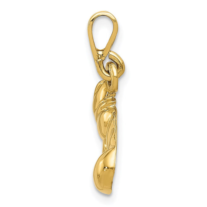 Million Charms 14K Yellow Gold Themed Sports Boxing Glove Pendant