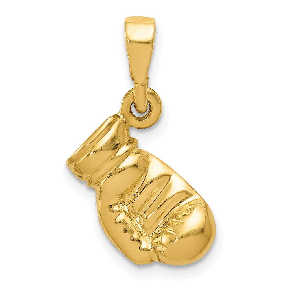 Million Charms 14K Yellow Gold Themed Sports Boxing Glove Pendant