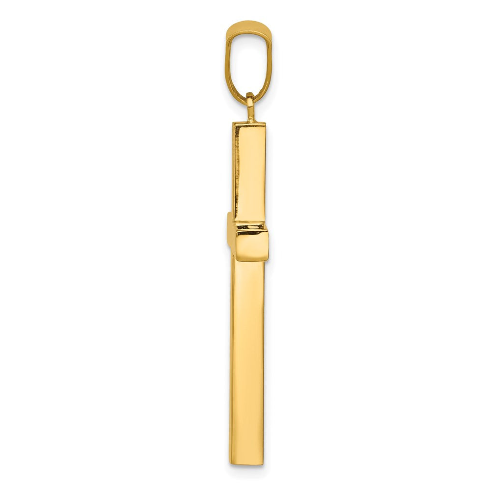 Million Charms 14K Yellow Gold Themed Relgious Cross Pendant