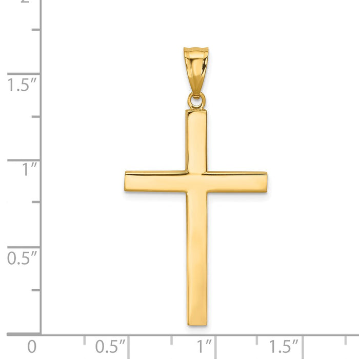 Million Charms 14K Yellow Gold Themed Relgious Cross Pendant